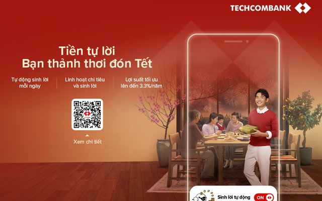 Techcombank ra mắt tính năng mới: Bật để “tiền tự sinh lời”