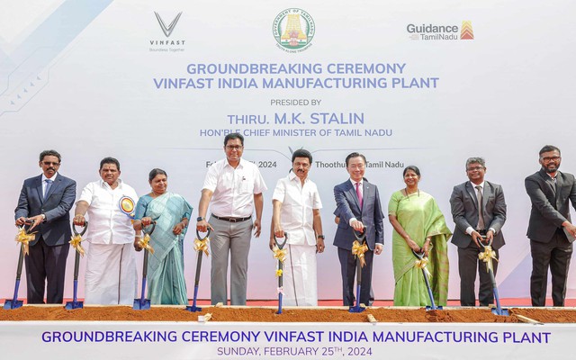 Vinfast chính thức động thổ nhà máy xe điện tại Ấn Độ