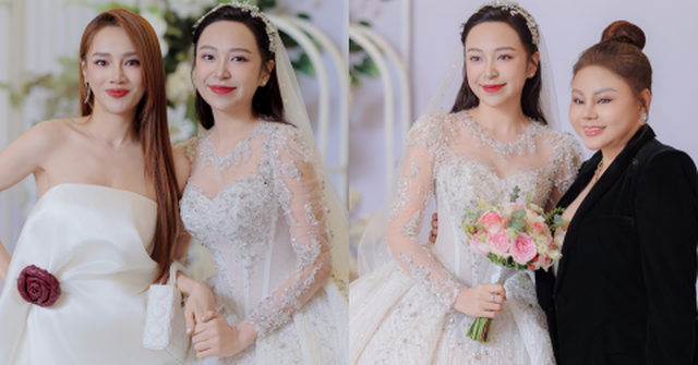 Lễ cưới diễn viên Kim Oanh: Nhã Phương - Lê Giang và dàn sao đổ bộ, cô dâu diện váy cưới 600 triệu