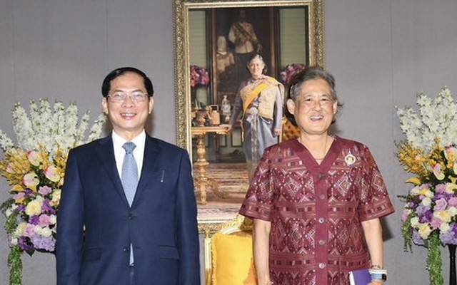 Bộ trưởng Ngoại giao Bùi Thanh Sơn có cuộc tiếp kiến Công chúa Thái Lan Maha Chakri Sirindhorn. (Ảnh: Mofa)