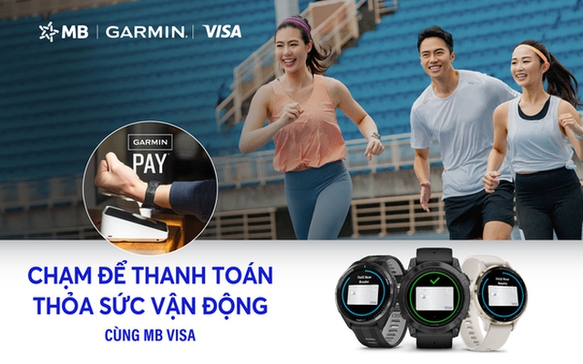 MB ra mắt giải pháp thanh toán một chạm Garmin Pay cho chủ thẻ MB Visa