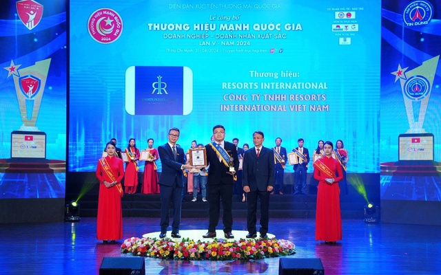 Resorts International Vietnam được vinh danh tại "Thương hiệu Mạnh Quốc gia 2024"