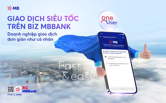 MB ra mắt ngân hàng điện tử one user cho doanh nghiệp siêu nhỏ