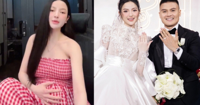 Vừa xong đám cưới, Chu Thanh Huyền ôm bụng bầu lên livestream, kể chuyện "cơm chan nước mắt" vì nghén, đã mang bầu tháng thứ mấy?