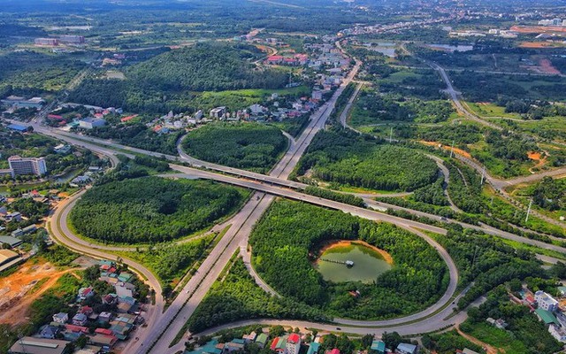 Dự án đường Đại lộ Thăng Long từ nút giao quốc lộ 21 đến cao tốc Hòa Lạc- Hòa Bình dài 6,7km. Ảnh: Internet