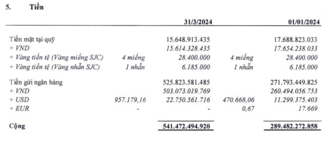 Vua sữa đậu nành 'khoe' lượng vàng SJC và tiền USD đang nắm giữ khi giá đang tăng vùn vụt, báo lãi quý 1/2024 tăng 68%- Ảnh 3.