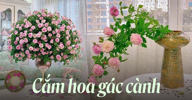 Chị em học ngay cách cắm gác cành tròn siêu đẹp cho hoa hồng ai nhìn cũng mê