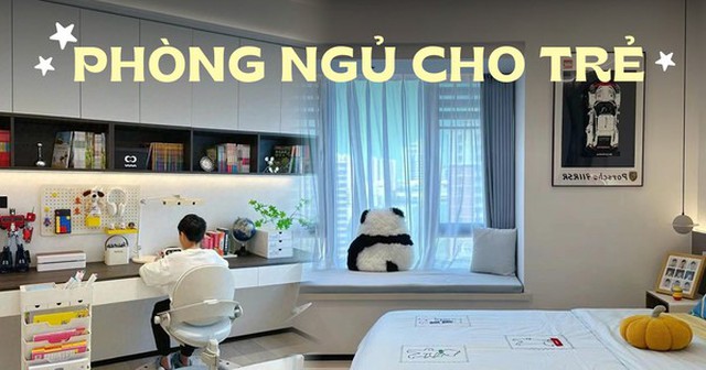 Căn phòng ngủ kiêm phòng học rất lý tưởng dù chỉ 18m2 vẫn thoáng đãng