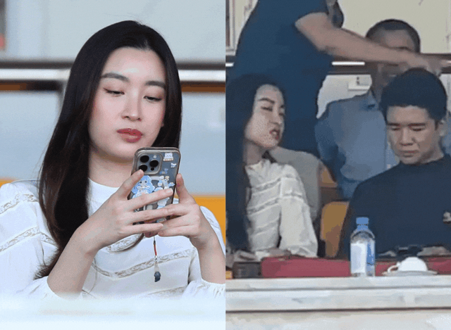 Mẹ bỉm Đỗ Mỹ Linh khoe visual sáng rực, thoải mái trò chuyện cùng anh chồng chủ tịch trong ngày CLB Hà Nội tranh Cúp vô địch