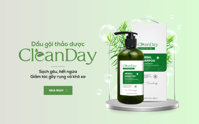 Dầu gội thảo dược CleanDay - Bí quyết chăm sóc tóc sạch gàu an toàn