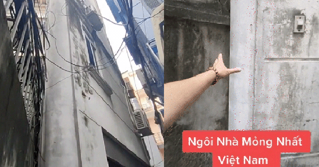 Ngôi nhà Hà Nội được cho là mỏng nhất Việt Nam với mặt tiền chỉ bằng 2 gang tay