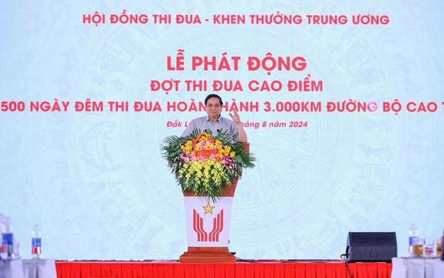 Thủ tướng phát động thi đua 500 ngày đêm hoàn thành 3.000 km đường bộ cao tốc