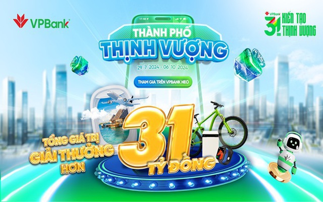 VPBank tặng khách hàng 31 tỷ đồng quà tặng dịp sinh nhật 31 tuổi