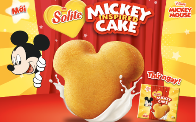 SOLITE và DISNEY hợp tác ra mắt bánh bông lan phiên bản MICKEY