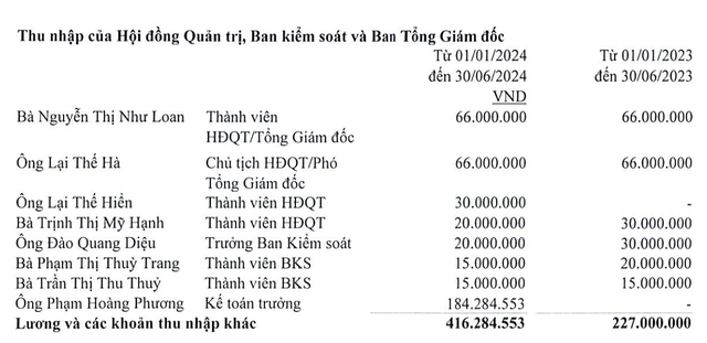 Quốc Cường Gia Lai lỗ 15 tỷ sau nửa năm, tổng thu nhập dàn lãnh đạo tăng gấp đôi nhưng CEO nhận thù lao vỏn vẹn 11 triệu đồng/tháng- Ảnh 2.