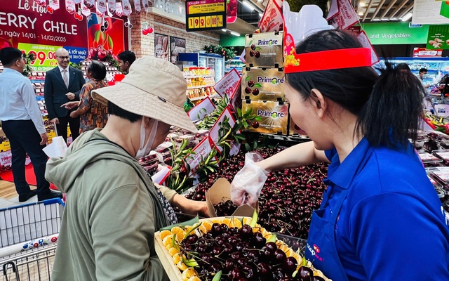 100 tấn cherry Chile chính thức “đổ bộ” vào hệ thống Saigon Co.op 100 tấn cherry Chile chính thức “đổ bộ” vào hệ thống Saigon Co.op
