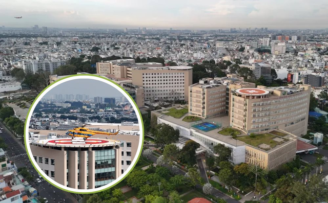 Trực thăng đáp xuống nóc tòa nhà 1.000 giường