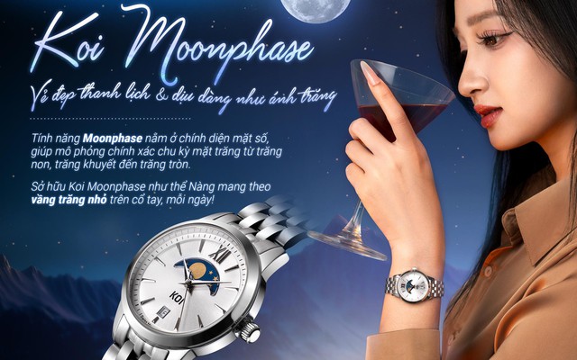 KOI Moonphase: Nghệ thuật đồng hồ phô diễn ánh trăng