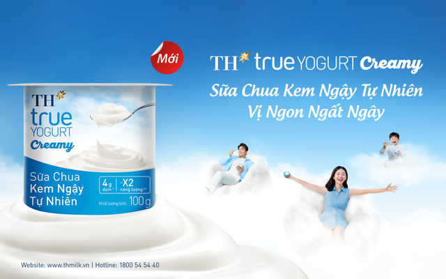 TH ra mắt “Sữa Chua Kem Ngậy Tự Nhiên TH true YOGURT Creamy