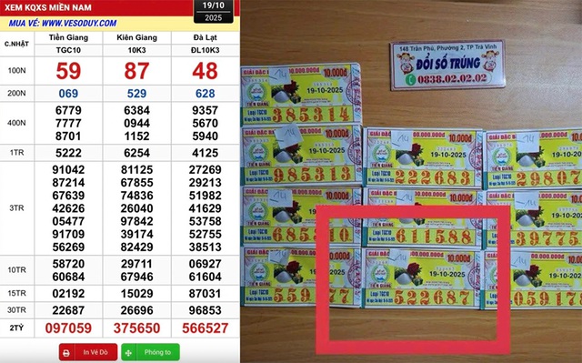 Vừa trúng 700 triệu đồng chưa lâu, khách lại trúng tiếp 14 tờ vé số: Hé lộ số tiền thưởng "khủng"