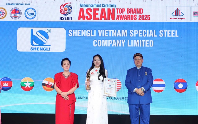 Thép Shengli đạt Top 10 sản phẩm dịch vụ xanh tại ASEAN 2025