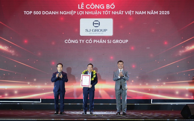 SJ Group được vinh danh trong Top 500 Doanh nghiệp lợi nhuận tốt nhất Việt Nam năm 2025