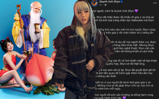 Quỳnh Anh Shyn xin lỗi, gỡ gấp bộ ảnh Halloween Ông Thọ gây tranh cãi