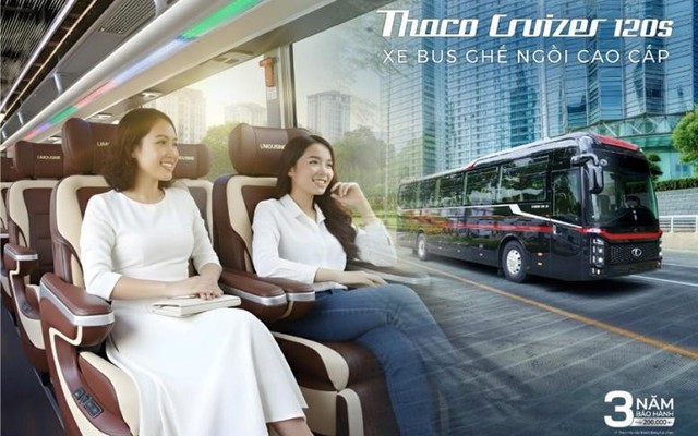 Ra mắt xe ghế ngồi cao cấp THACO Cruizer 120S thế hệ mới phiên bản 29 chỗ