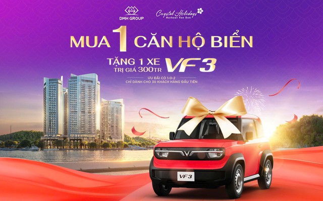 Crystal Holidays Harbour Vân Đồn tung chính sách “Mua nhà tặng xe VF3” gây sốt thị trường