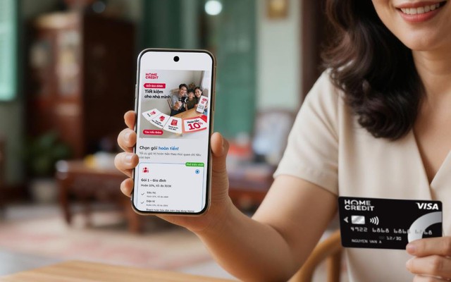 Thẻ tín dụng của Home Credit linh hoạt hoàn tiền theo nhu cầu tiêu dùng