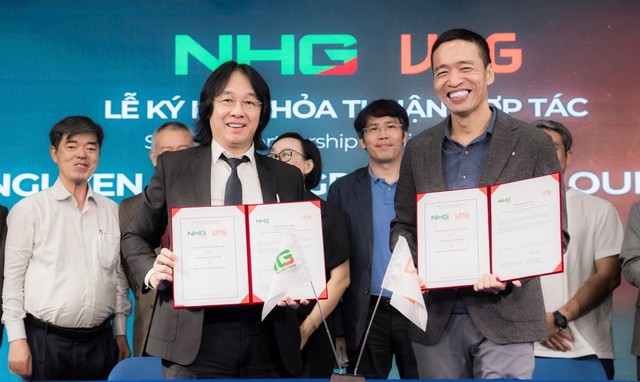 Lễ ký kết hợp tác chiến lược toàn diện giữa NHG và VNG nhằm thúc đẩy chuyển đổi số trong giáo dục, phát triển nguồn nhân lực và hệ sinh thái công nghệ Việt Nam.