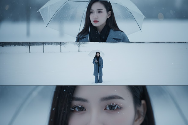 Trend tạo ảnh tuyết rơi đang cực hot: Chỉ 1 phút có ngay ảnh tuyết rơi "tuyệt đối điện ảnh Hàn Quốc" buồn thấu tim
