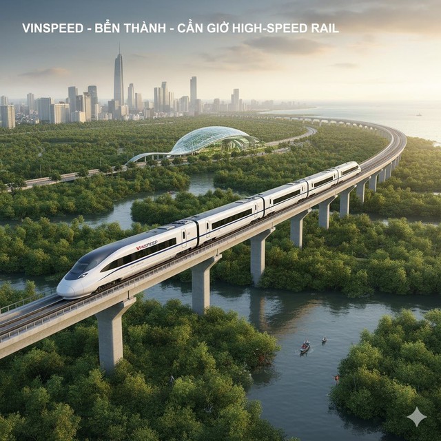 VinSpeed đề xuất dự án đường sắt Bến Thành-Cần Giờ tại TPHCM, vốn đầu tư 85.650 tỷ đồng
