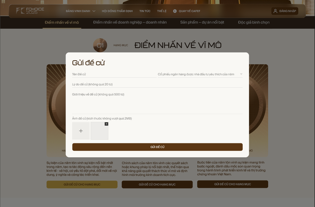 Chính thức: Mở cổng đề cử/tự ứng cử FChoice 2025 từ hôm nay!- Ảnh 1. Chính thức: Mở cổng đề cử/tự ứng cử FChoice 2025 từ hôm nay!- Ảnh 1.