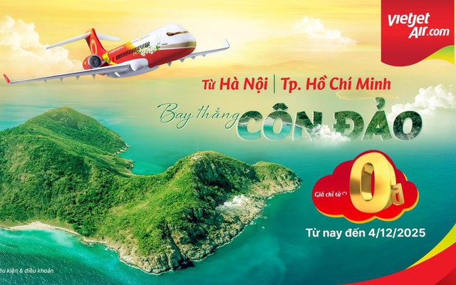 Bay Côn Đảo chỉ từ 0 đồng với “3 ngày vàng” siêu ưu đãi của Vietjet
