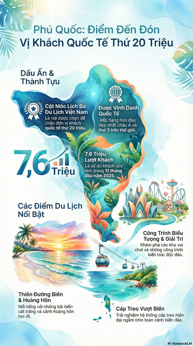 1 địa phương là điểm ghi dấu mốc kỷ lục 20 triệu lượt khách quốc tế đến Việt Nam, ai cũng trầm trồ: Hòn đảo đẹp nhất châu Á - Ảnh 3.