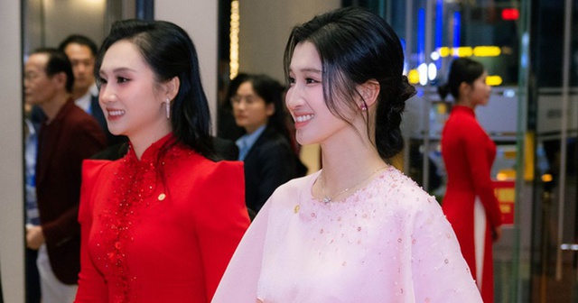 Á hậu Phương Nhi và chị dâu Bùi Lan Anh đọ sắc trong một khung hình: Con dâu nhà tỷ phú quá đẹp!