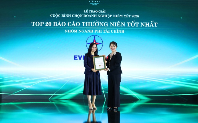 EVNGENCO3 đạt giải Top 20 báo cáo thường niên tốt nhất nhóm phi tài chính năm 2025