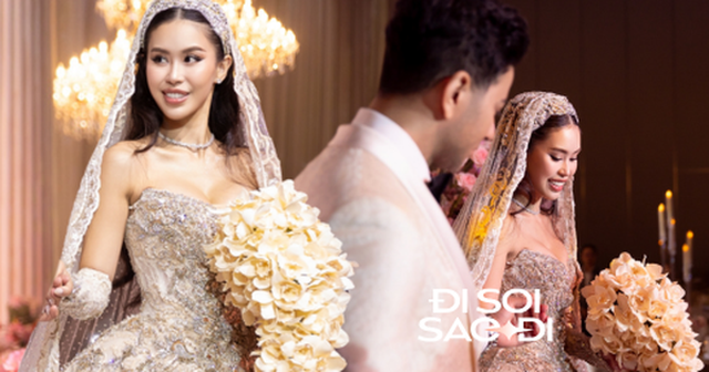 Ái nữ nhà tỷ phú Johnathan Hạnh Nguyễn hoá công chúa trong lễ cưới, visual bùng nổ bên cạnh chồng gốc Dubai