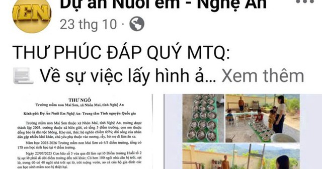 Dự án thiện nguyện “Nuôi em Nghệ An”: Năm học 2025-2026, trường chưa nhận được kinh phí