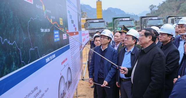 Thủ tướng thị sát dự án cao tốc Đồng Đăng (Lạng Sơn) - Trà Lĩnh (Cao Bằng)