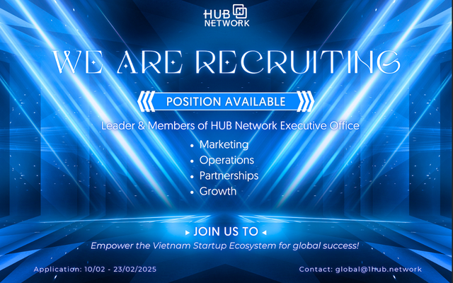 HUB Network tuyển thành viên: Tham gia mạng lưới khởi nghiệp Việt toàn cầu HUB Network tuyển thành viên: Tham gia mạng lưới khởi nghiệp Việt toàn cầu