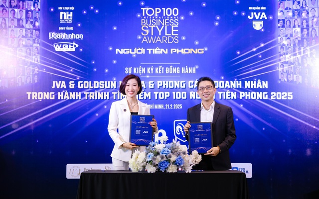 JVA đồng hành cùng Top 100 Phong cách doanh nhân tìm kiếm Người tiên phong 2025 JVA đồng hành cùng Top 100 Phong cách doanh nhân tìm kiếm Người tiên phong 2025