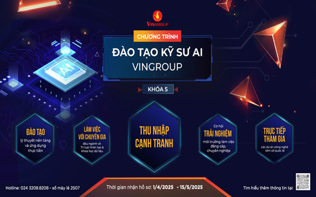 VinBigdata tuyển sinh Chương trình Đào tạo Kỹ sư AI Vingroup mùa 6 - 2025 VinBigdata tuyển sinh Chương trình Đào tạo Kỹ sư AI Vingroup mùa 6 - 2025