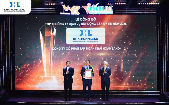 Khải Hoàn Land được vinh danh Top Thương hiệu bất động sản uy tín 2025 Khải Hoàn Land được vinh danh Top Thương hiệu bất động sản uy tín 2025