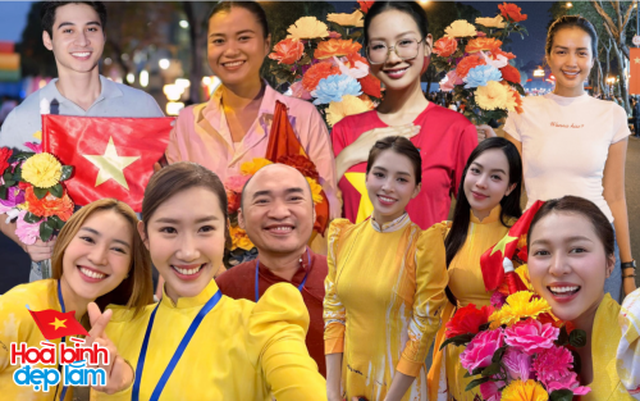 Thanh Thủy, Tiến Luật, Thúy Ngân và dàn nghệ sĩ Việt tham gia diễu hành ngày 30/4: "Hòa bình đẹp như nụ cười của người dân khi nhìn thấy từng khối diễu binh, diễu hành!" Thanh Thủy, Tiến Luật, Thúy Ngân và dàn nghệ sĩ Việt tham gia diễu hành ngày 30/4: "Hòa bình đẹp như nụ cười của người dân khi nhìn thấy từng khối diễu binh, diễu hành!"