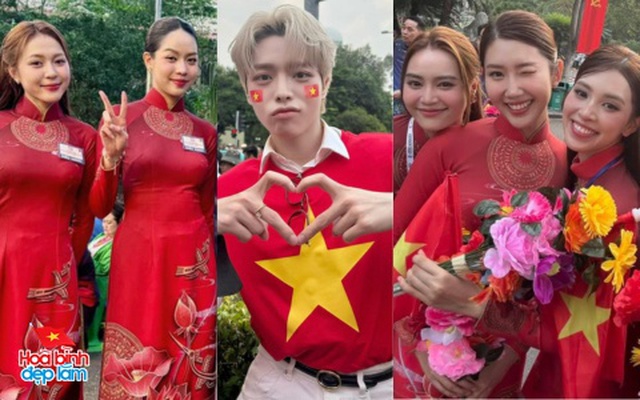 Đại lễ 30/4: Lan Ngọc, Tiểu Vy và dàn sao Việt tự hào tham gia diễu hành, Hoà Minzy đưa con trai "cắm trại" ngay từ khuya Đại lễ 30/4: Lan Ngọc, Tiểu Vy và dàn sao Việt tự hào tham gia diễu hành, Hoà Minzy đưa con trai "cắm trại" ngay từ khuya