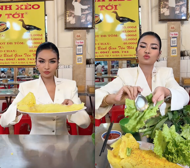 Á hậu người Thái mukbang bánh xèo Việt Nam như "máy nghiền chất xơ", netizen rần rần chỉ vì thái độ này Á hậu người Thái mukbang bánh xèo Việt Nam như "máy nghiền chất xơ", netizen rần rần chỉ vì thái độ này