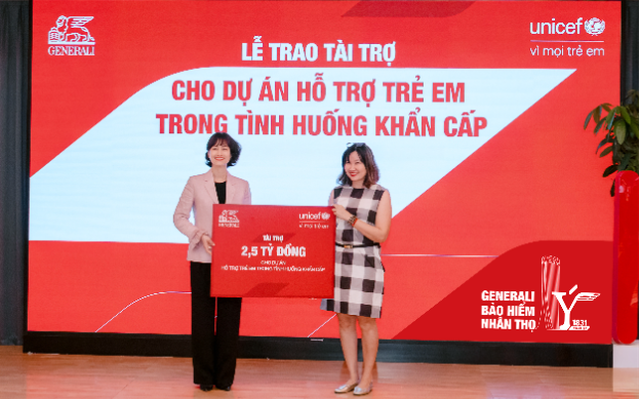 Generali tài trợ 2,5 tỷ đồng bảo vệ trẻ em Việt Generali tài trợ 2,5 tỷ đồng bảo vệ trẻ em Việt