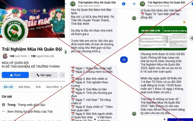 Cảnh giác khi đăng ký tham gia Trại hè Quân đội nhân dân trên mạng xã hội Cảnh giác khi đăng ký tham gia Trại hè Quân đội nhân dân trên mạng xã hội